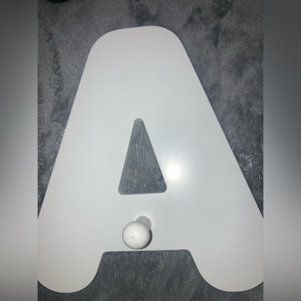 White Letter A Wall Decor